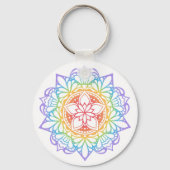Rainbow Flower Mandala Sleutelhanger (Voorkant)