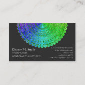 Rainbow Flower Mandala Visitekaartje (Achterkant)