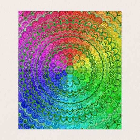 Rainbow Flower Mandala Visitekaartje (Binnenkant ongevouwen)