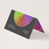 Rainbow Flower Mandala Visitekaartje (Achterkant)