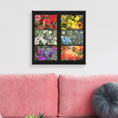 Rainbow Flower Photo Collage Canvas Afdruk (Insitu (Woonkamer))