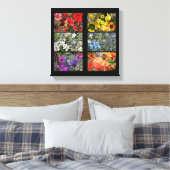 Rainbow Flower Photo Collage Canvas Afdruk (Insitu (Slaapkamer))