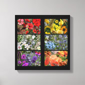 Rainbow Flower Photo Collage Canvas Afdruk (Voorkant)