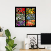 Rainbow Flower Photo Collage Poster (Thuiskantoor)