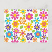 Rainbow Flower Power Hippie Retro Tiener cadeaus Briefkaart (Voorkant)