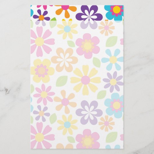 Rainbow Flower Power Hippie Retro Tiener cadeaus Briefpapier (Voorkant)