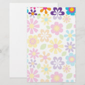 Rainbow Flower Power Hippie Retro Tiener cadeaus Briefpapier (Voorkant / Achterkant)
