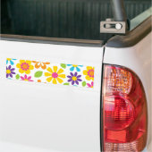 Rainbow Flower Power Hippie Retro Tiener cadeaus Bumpersticker (Op Truck)