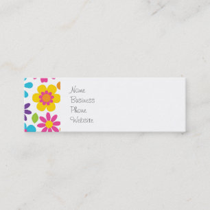 Rainbow Flower Power Hippie Retro Tiener cadeaus Mini Visitekaartje