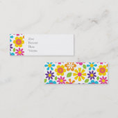Rainbow Flower Power Hippie Retro Tiener cadeaus Mini Visitekaartje (Voorkant / Achterkant)