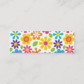 Rainbow Flower Power Hippie Retro Tiener cadeaus Mini Visitekaartje (Achterkant)