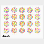 Rainbow Flower Power Hippie Retro Tiener cadeaus Ronde Sticker (Vel)