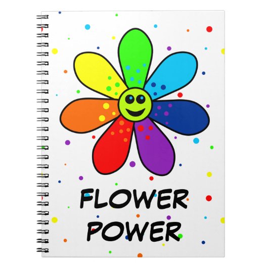 Rainbow Flower Power-laptop Notitieboek (Voorkant)