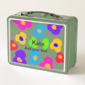 Rainbow flower pride liefde voeg naam tekst labtq  (Achterkant)