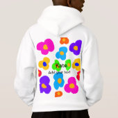 Rainbow flower pride liefde voeg naam tekst labtq  (Achterkant)