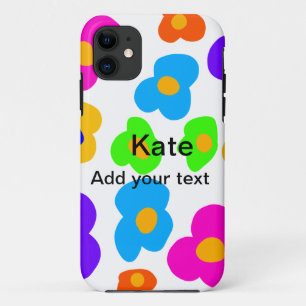 Rainbow flower pride liefde voeg naam tekst labtq  Case-Mate iPhone case