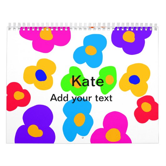 Rainbow flower pride liefde voeg naam tekst labtq kalender (Hoes)