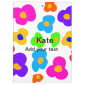 Rainbow flower pride liefde voeg naam tekst labtq  klembord (Achterkant)