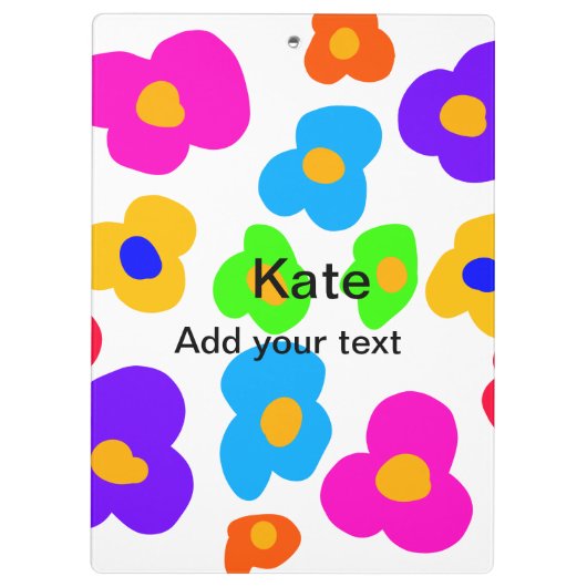 Rainbow flower pride liefde voeg naam tekst labtq  klembord (Achterkant)