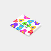 Rainbow flower pride liefde voeg naam tekst labtq post-it® notes (Schuin)
