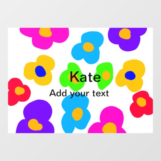 Rainbow flower pride liefde voeg naam tekst labtq raamsticker (Vel)