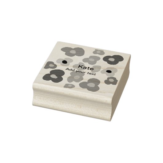 Rainbow flower pride liefde voeg naam tekst labtq  rubberstempel (Stempel)