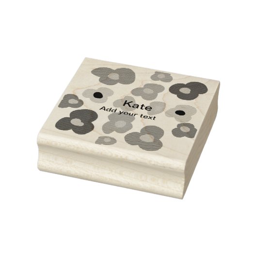 Rainbow flower pride liefde voeg naam tekst labtq  rubberstempel (Stempel)