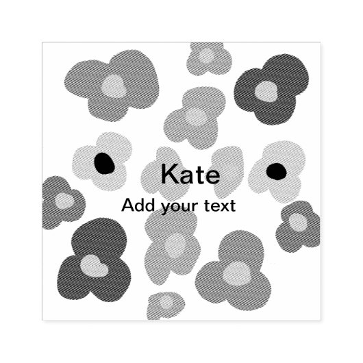 Rainbow flower pride liefde voeg naam tekst labtq  rubberstempel (Afrduk)