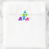 Rainbow flower pride liefde voeg naam tekst labtq sticker (Tas)