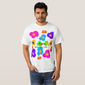Rainbow flower pride liefde voeg naam tekst labtq  t-shirt (Voorkant volledig)