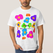 Rainbow flower pride liefde voeg naam tekst labtq  t-shirt (Voorkant)