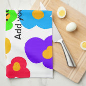 Rainbow flower pride liefde voeg naam tekst labtq theedoek (Quarter Fold)