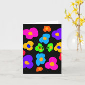 Rainbow Flower Pride Love Add Name Text Lqbtq Abst Kaart (Gele Bloem)