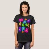 Rainbow Flower Pride Love Add Name Text Lqbtq Abst T-shirt (Voorkant volledig)