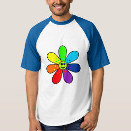 Rainbow Flower Raglan T-shirt