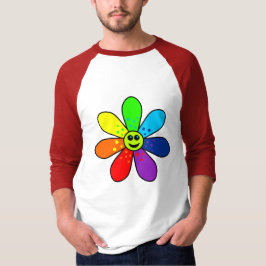 Rainbow Flower Raglan T-shirt