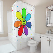Rainbow Flower Shower Curtain Douchegordijn (In situ)