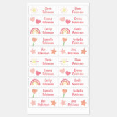 Rainbow Flower Star School Daycare Labels (Vel)