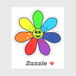 Rainbow Flower Vinyl Sticker