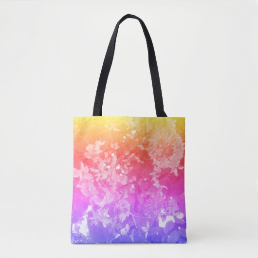 Rainbow Flowers Art Canvas tas (Voorkant)