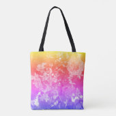 Rainbow Flowers Art Canvas tas (Achterkant)