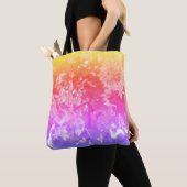 Rainbow Flowers Art Canvas tas (Dichtbij)