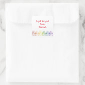 Rainbow Flowers Custom Verjaardagscadeau Stickers (Tas)