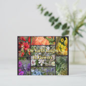 Rainbow Flowers - Earth Laughs van Emerson Briefkaart (Staand voorkant)