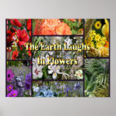 Rainbow Flowers - Earth Laughs van Emerson Poster (Voorkant)