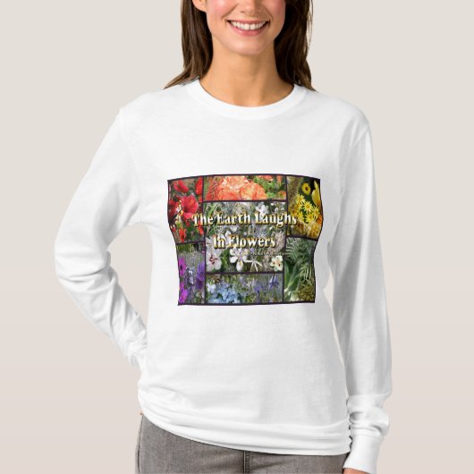 Rainbow Flowers - Earth Laughs van Emerson T-shirt (Voorkant)