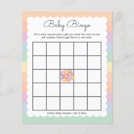 Rainbow Flowers Gender Neutraal Baby shower Bingo