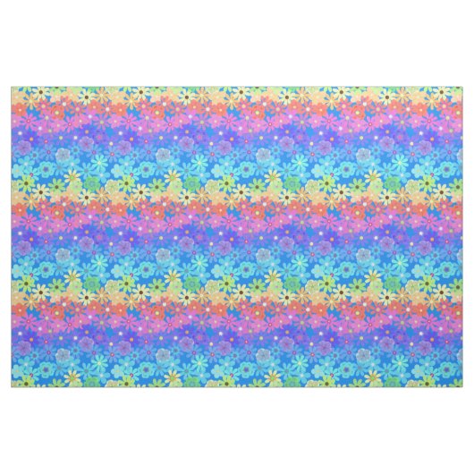 Rainbow Flowers Hippie Style Stof (Yard (91,4 cm))