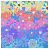 Rainbow Flowers Hippie Style Stof (Swatch)