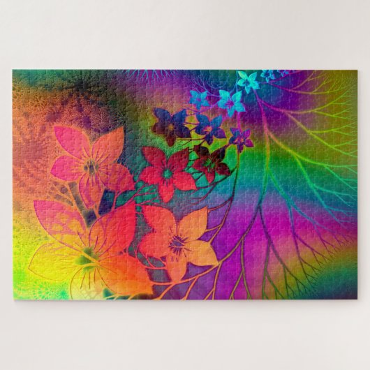 Rainbow Flowers Legpuzzel (Horizontaal)